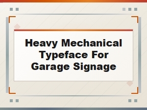 Bold Industrial Garage Signage Fonts: Heavy Mechanical Typeface Collection
