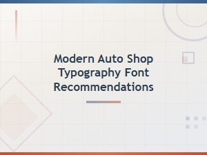 Modern Auto Shop Font Recommendations for Garage Logo Design